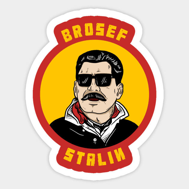 Brosef Stalin Sticker by dumbshirts